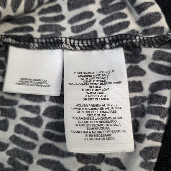 Anne Klein Short Sleeve Print Tunic Top Shirt - Picture 7 of 7